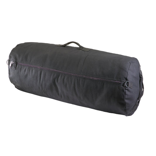 ZIPPERED CANVAS DUFFLE BAG